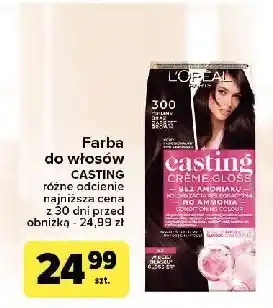 Carrefour Farba do włosów 300 ciemny brąz L'oreal Casting Creme Gloss oferta