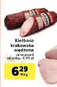 Carrefour Kiełbasa krakowska sucha Olewnik oferta