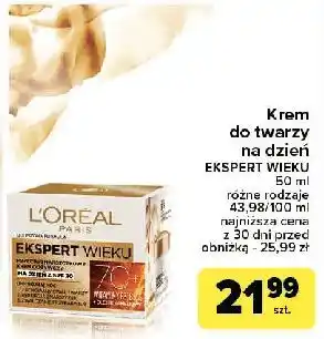 Carrefour Krem do twarzy na dzień L'oreal Ekspert Wieku 70+ oferta