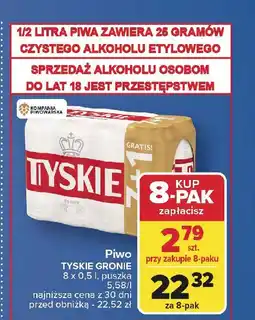 Carrefour Piwo Tyskie Gronie oferta