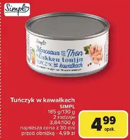 Carrefour Tuńczyk w kawałkach sosie własnym Simpl oferta