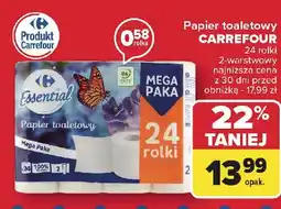 Carrefour Papier toaletowy Carrefour Essential oferta