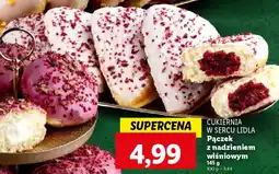 Lidl Cukiernia w sercu lidla pączek z nadzieniem wiśniowym oferta