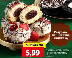 Lidl Cukiernia w sercu lidla pączek truskawkowy oferta