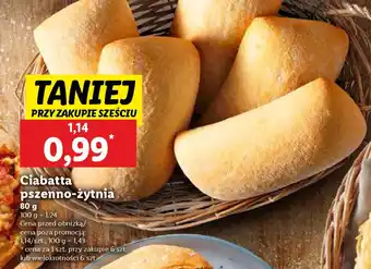 Lidl Ciabatta pszenno-żytnia oferta