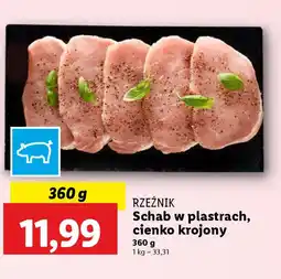 Lidl Rzeźnik schab w plastrach, cienko krojony oferta