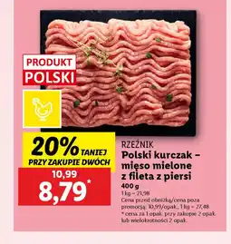 Lidl Rzeźnik polski kurczak - mięso mielone z fileta z piersi oferta