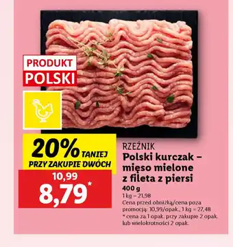 Lidl Rzeźnik polski kurczak - mięso mielone z fileta z piersi oferta