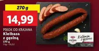 Lidl Pikok od krajana kiełbasa z gęsiną oferta