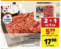 Carrefour Market Mięso mielone z łopatki wieprzowej Carrefour targ świeżości oferta