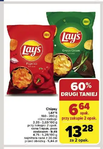 Carrefour Market Chipsy zielona cebulka Lay's Frito lay lay's oferta