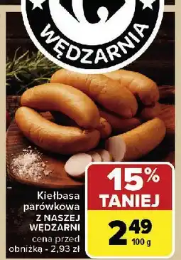 Carrefour Market Kiełbasa parówkowa Nasza wędzarnia carrefour oferta