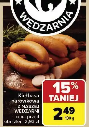 Carrefour Market Kiełbasa parówkowa Nasza wędzarnia carrefour oferta