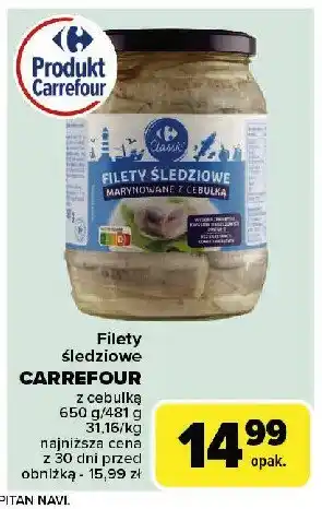 Carrefour Market Filety śledziowe z cebulką Carrefour oferta