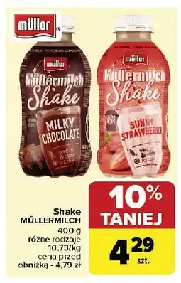 Carrefour Market Napój mleczny milky chocolate Mullermilch shake oferta