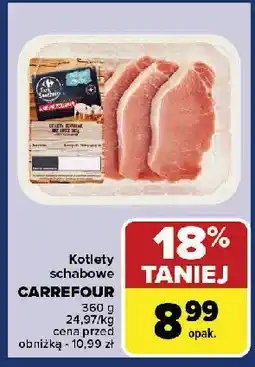 Carrefour Market Kotlety schabowe wieprzowe bez kości Carrefour targ świeżości oferta