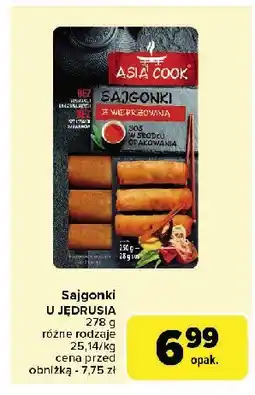 Carrefour Market Sajgonki z wieprzowiną + sos Asia cook oferta