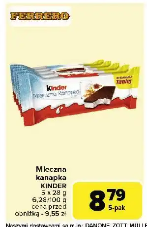 Carrefour Market Baton Kinder mleczna kanapka oferta