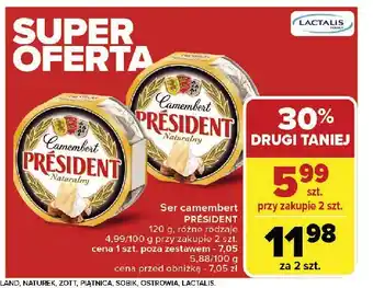 Carrefour Ser pleśniowy camembert naturalny President oferta