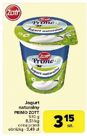 Carrefour Market Jogurt naturalny Zott primo oferta