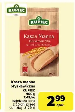 Carrefour Market Kasza manna błyskawiczna Kupiec oferta