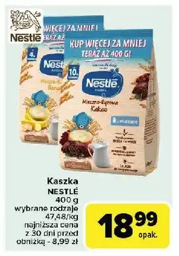 Carrefour Kaszka mleczno-ryżowa banan Nestle kaszka oferta