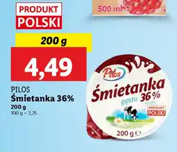 Lidl Pilos śmietanka 36% oferta