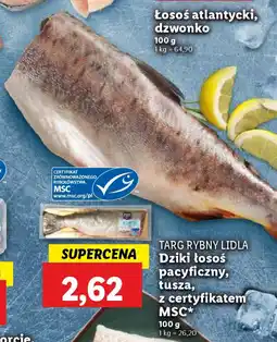 Lidl Targ rybny lidla dziki łosoś pacyficzny, tusza oferta