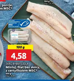 Lidl Mintaj, filet bez skóry, z certyfikatem MSC oferta