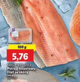 Lidl Targ rybny lidla pstrąg łososiowy, filet ze skórą oferta