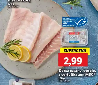 Lidl Dorsz czarny, porcje, z certyfikatem MSC oferta