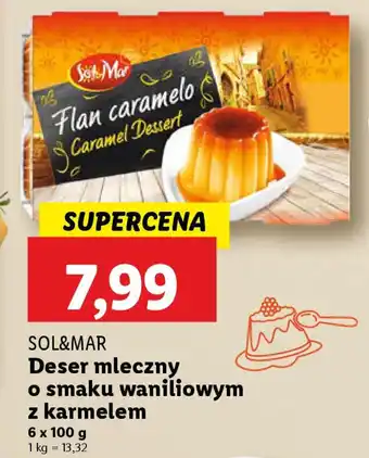 Lidl Sol&mar deser mleczny o smaku waniliowym z karmelem oferta