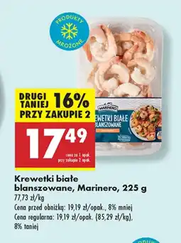 Biedronka Blanszowane krewetki Marinero oferta