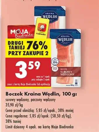 Biedronka Boczek wędzony Kraina Wędlin oferta