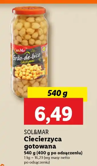 Lidl Sol&mar ciecierzyca gotowana oferta