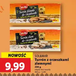 Lidl Sol&mar turrón z orzeszkami ziemnymi oferta