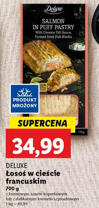 Lidl Deluxe łosoś w cieście francuskim oferta