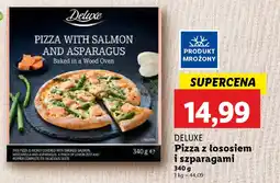 Lidl Deluxe pizza z łososiem i szparagami oferta