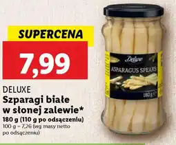 Lidl Deluxe szparagi białe w słonej zalewie oferta