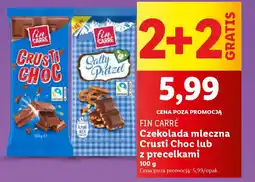 Lidl Fin carré czekolada mleczna crusti choc / z precelkami oferta