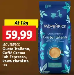 Lidl Mövenpick gusto italiano, caffè crema lub espresso, kawa ziarnista oferta