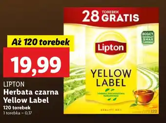 Lidl Lipton herbata czarna yellow label oferta