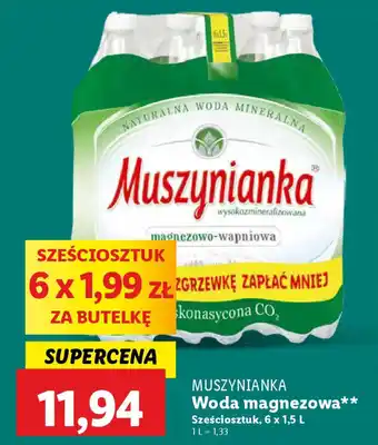 Lidl Muszynianka woda magnezowa oferta