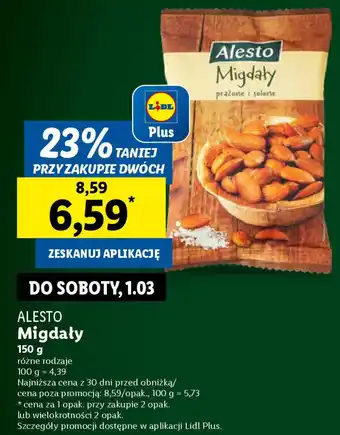 Lidl Alesto migdały oferta