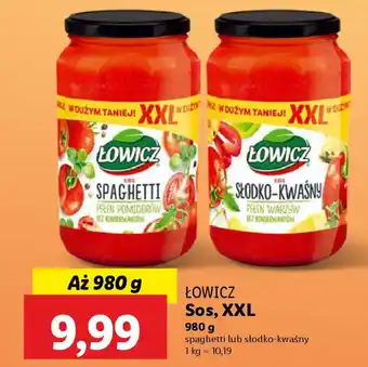 Lidl Łowicz sos, xxl oferta