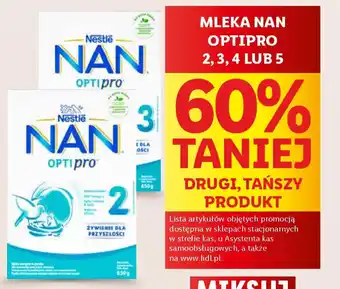 Lidl Mleka nan optipro 2, 3, 4 lub 5 oferta