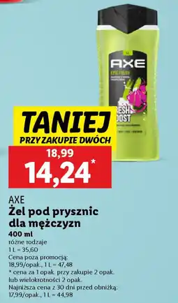 Lidl Axe żel pod prysznic dla mężczyzn oferta