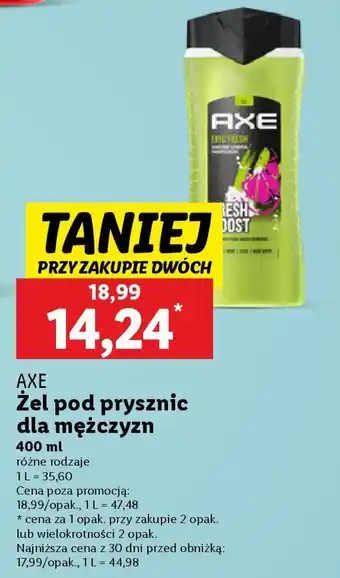 Lidl Axe żel pod prysznic dla mężczyzn oferta