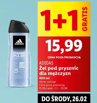 Lidl Adidas żel pod prysznic dla mężczyzn oferta