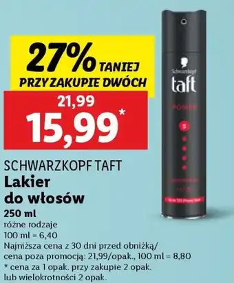 Lidl Schwarzkopf taft lakier do włosów oferta